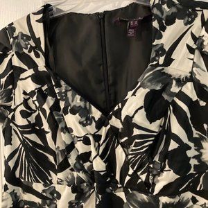 Black and white flower dress
